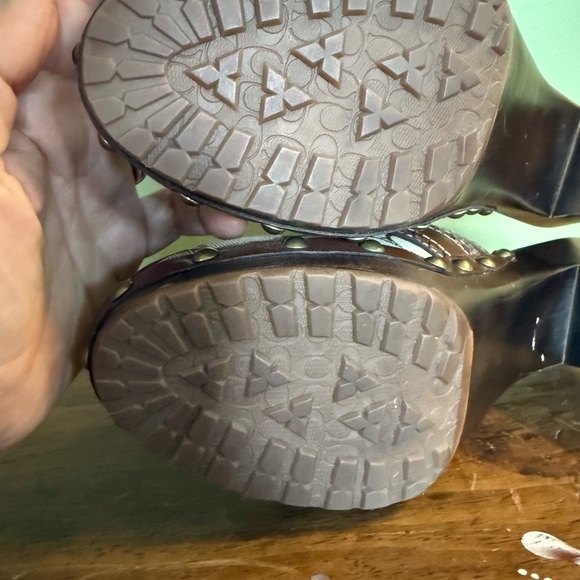 Coach "Sable" Signature Mules VGUC Women's Sz 7 Slide on Casual Heels - Picture 5 of 10